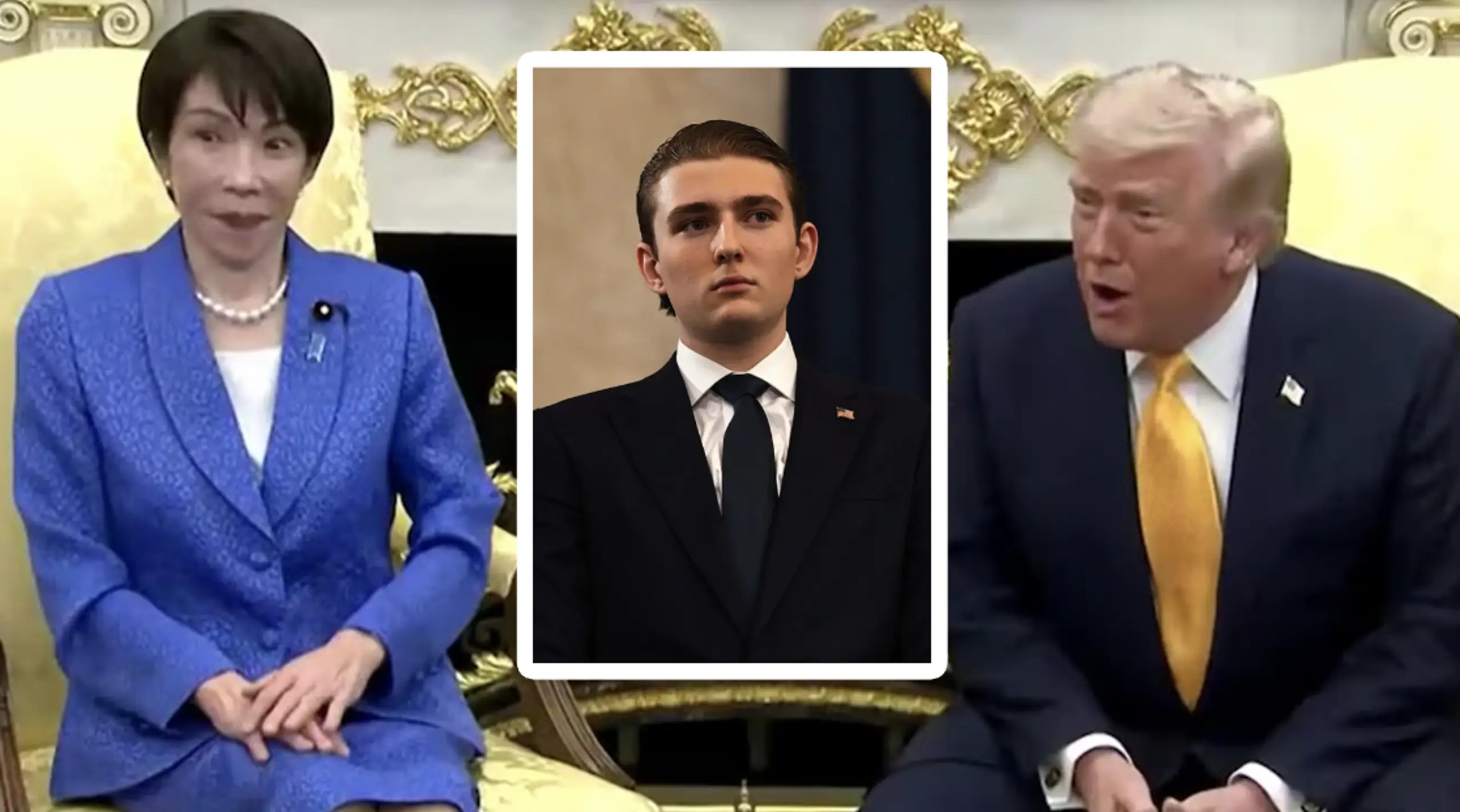 Japan prime minister makes bold comment about Barron in front of Trump as he jokes about Pearl Harbor