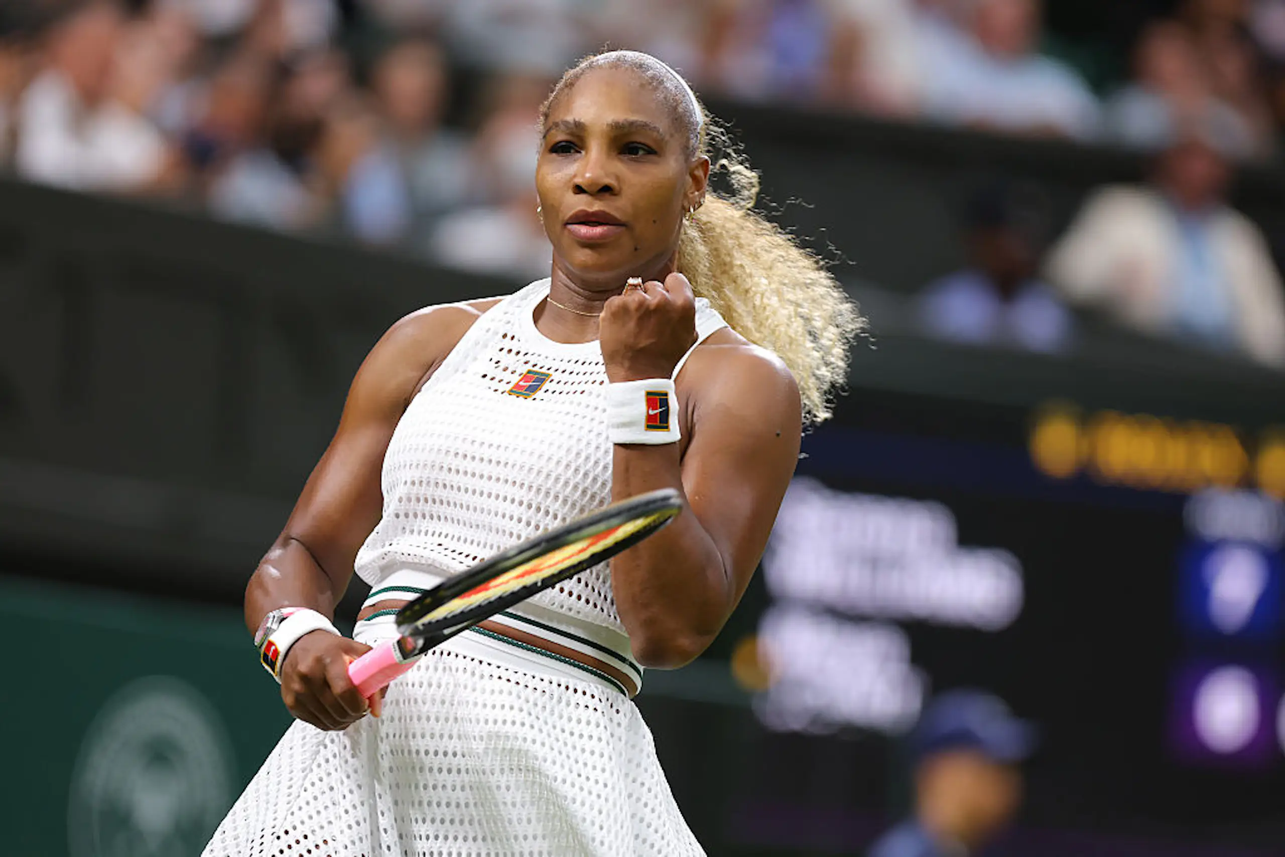 Serena Williams has risked $50,000 fine after first round Wimbledon defeat