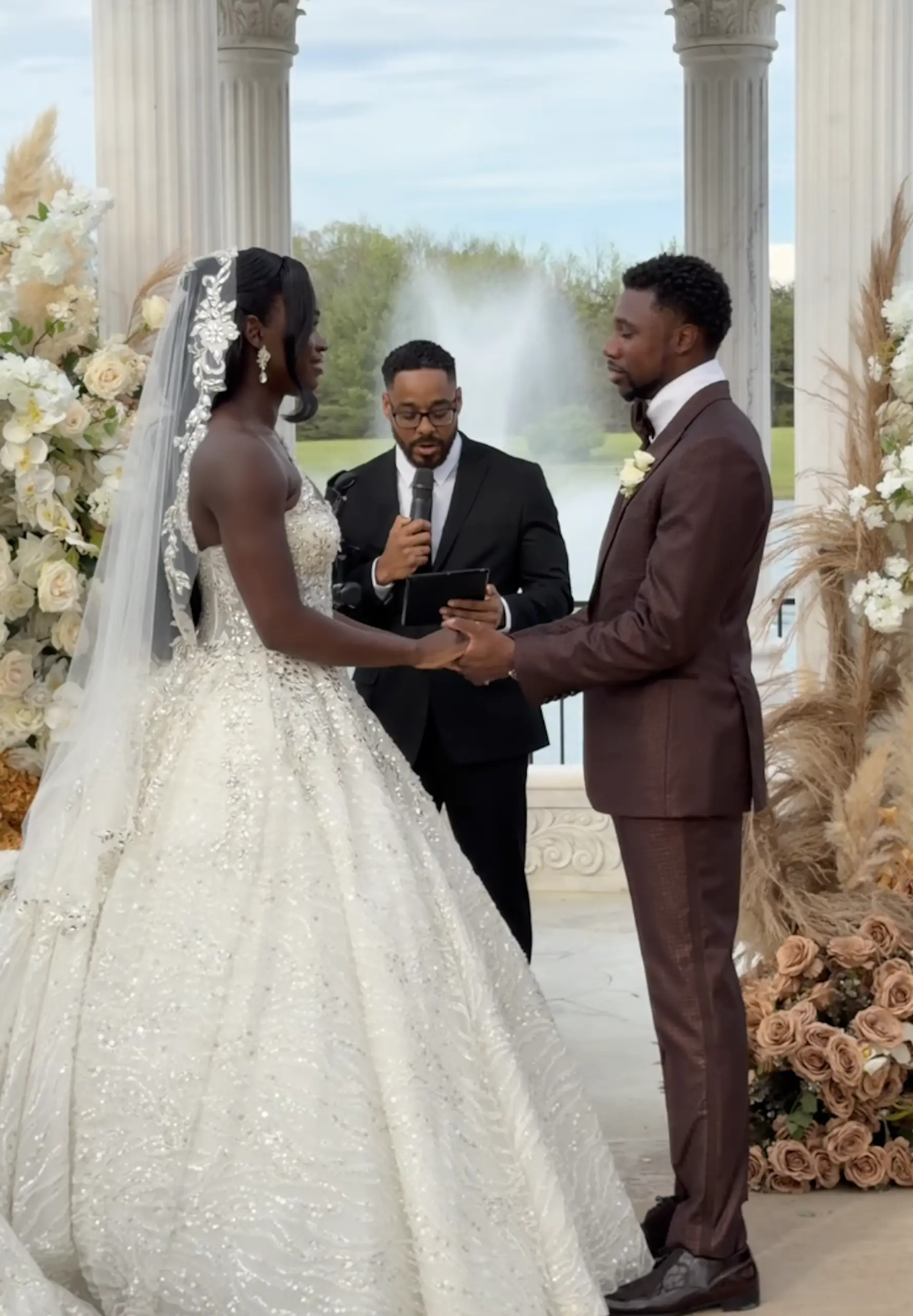 Lyles and Bromfield made it official in early April. Credit: Instagram/junellebromfield