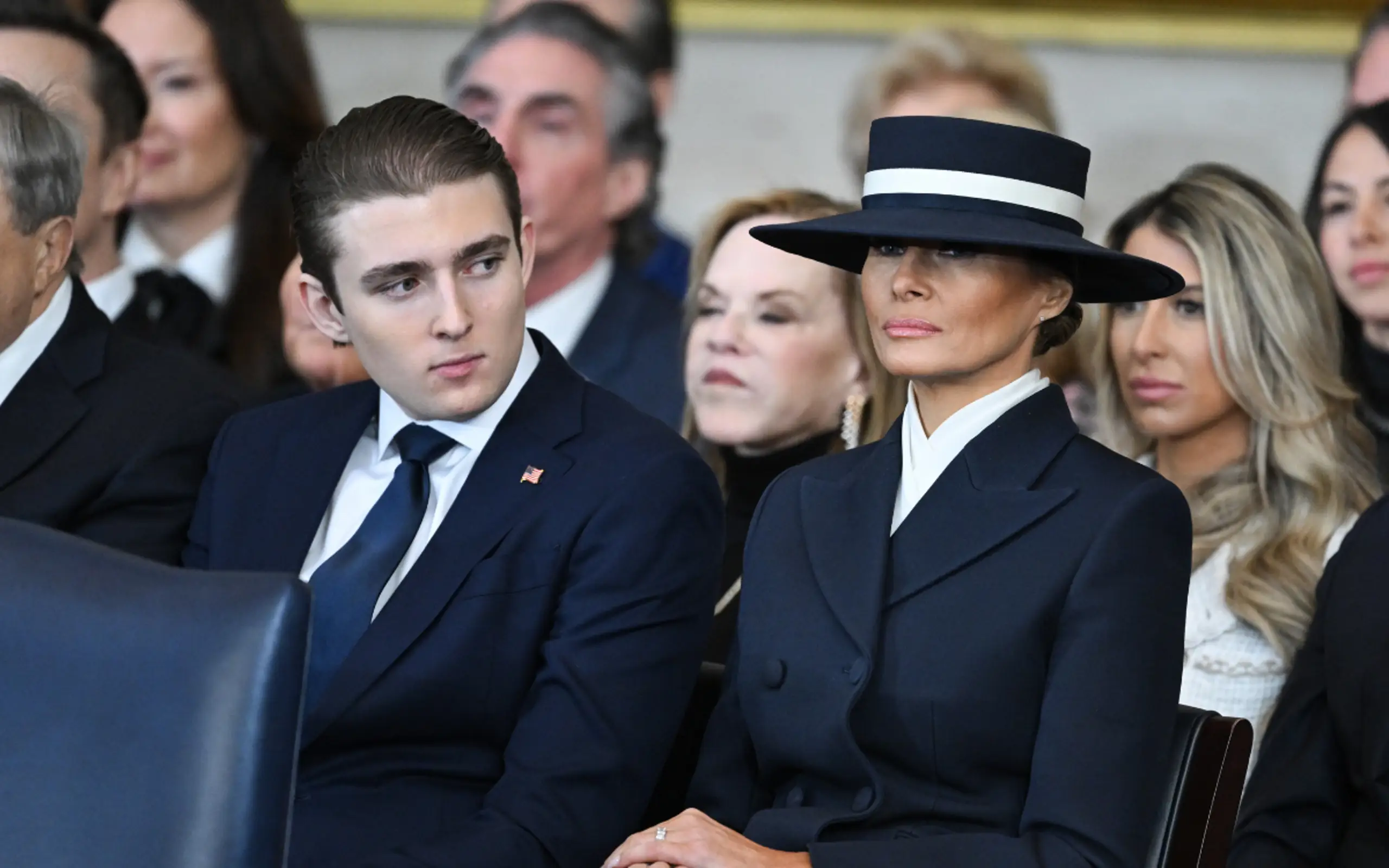 Melania is 'concerned' for her only son (Picture: Pool/Getty Images)