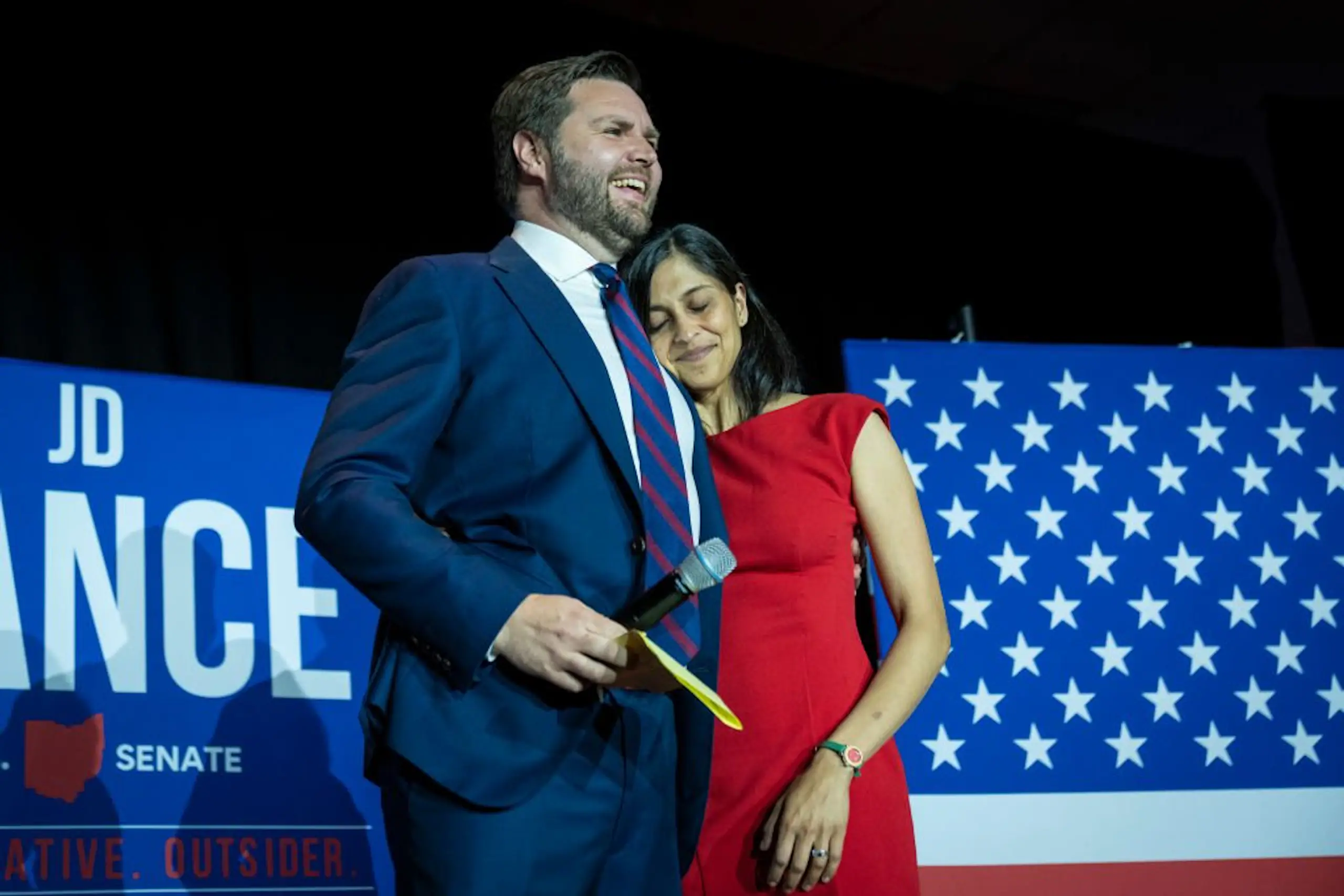 JD and Usha Vance have been married for over 10 years. Credit: Drew Angerer / Getty