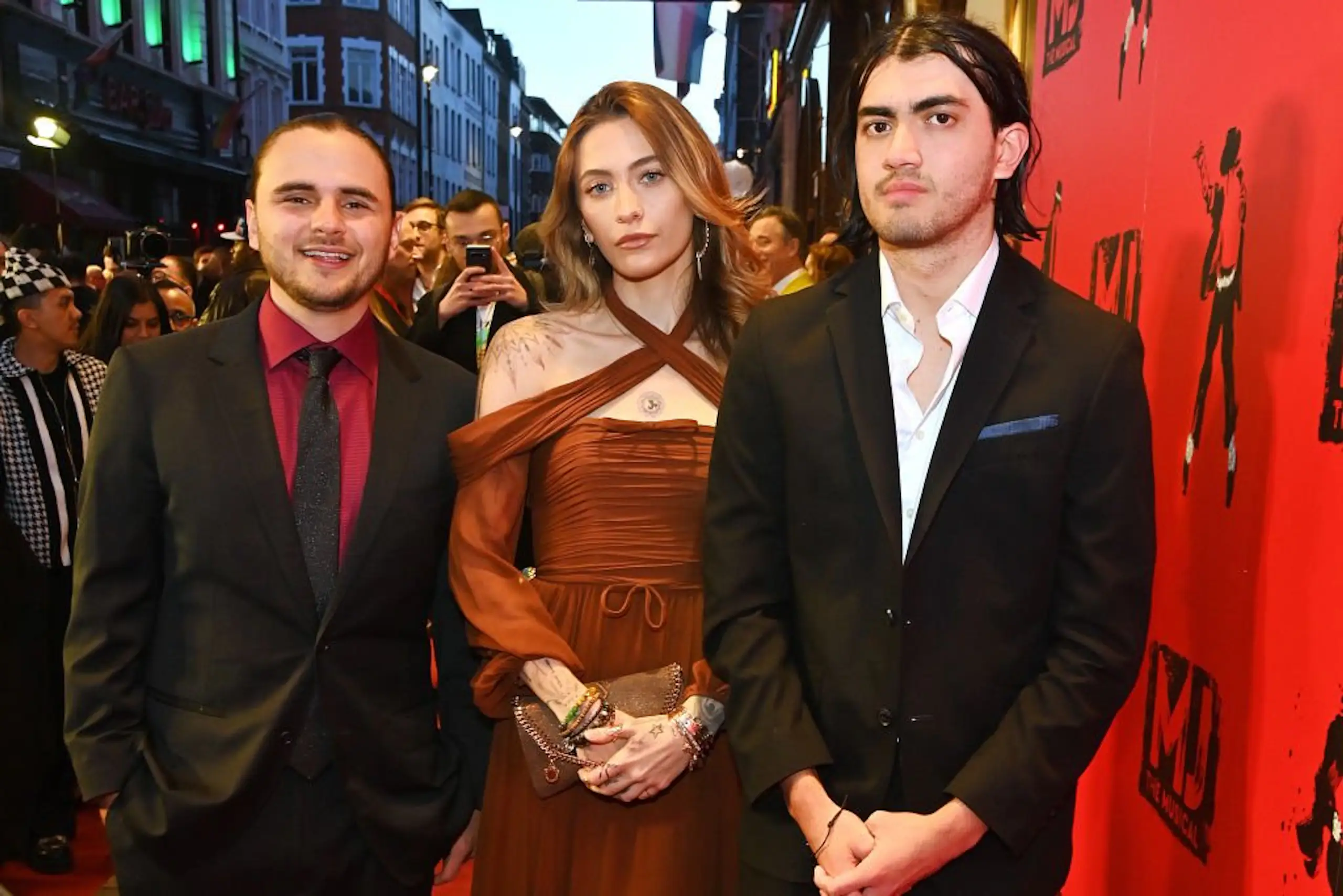 Prince Jackson, Paris Jackson and Bigi Jackson aka Blanket Jackson. Credit: Dave Benett / Getty Images