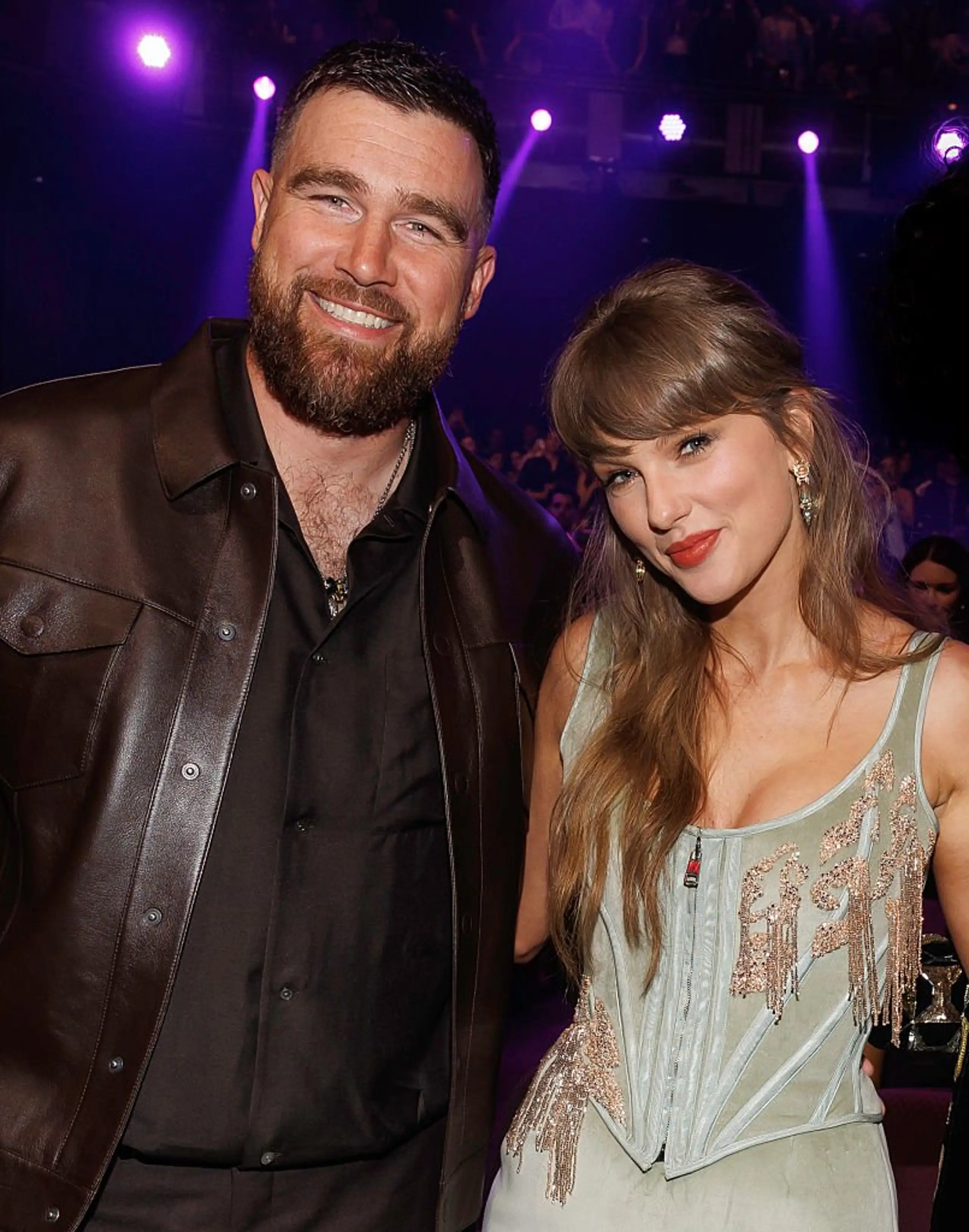 Taylor Swift and Travis Kelce at the 2026 iHeartRadio Music Awards. Credit:	Christopher Polk / Getty