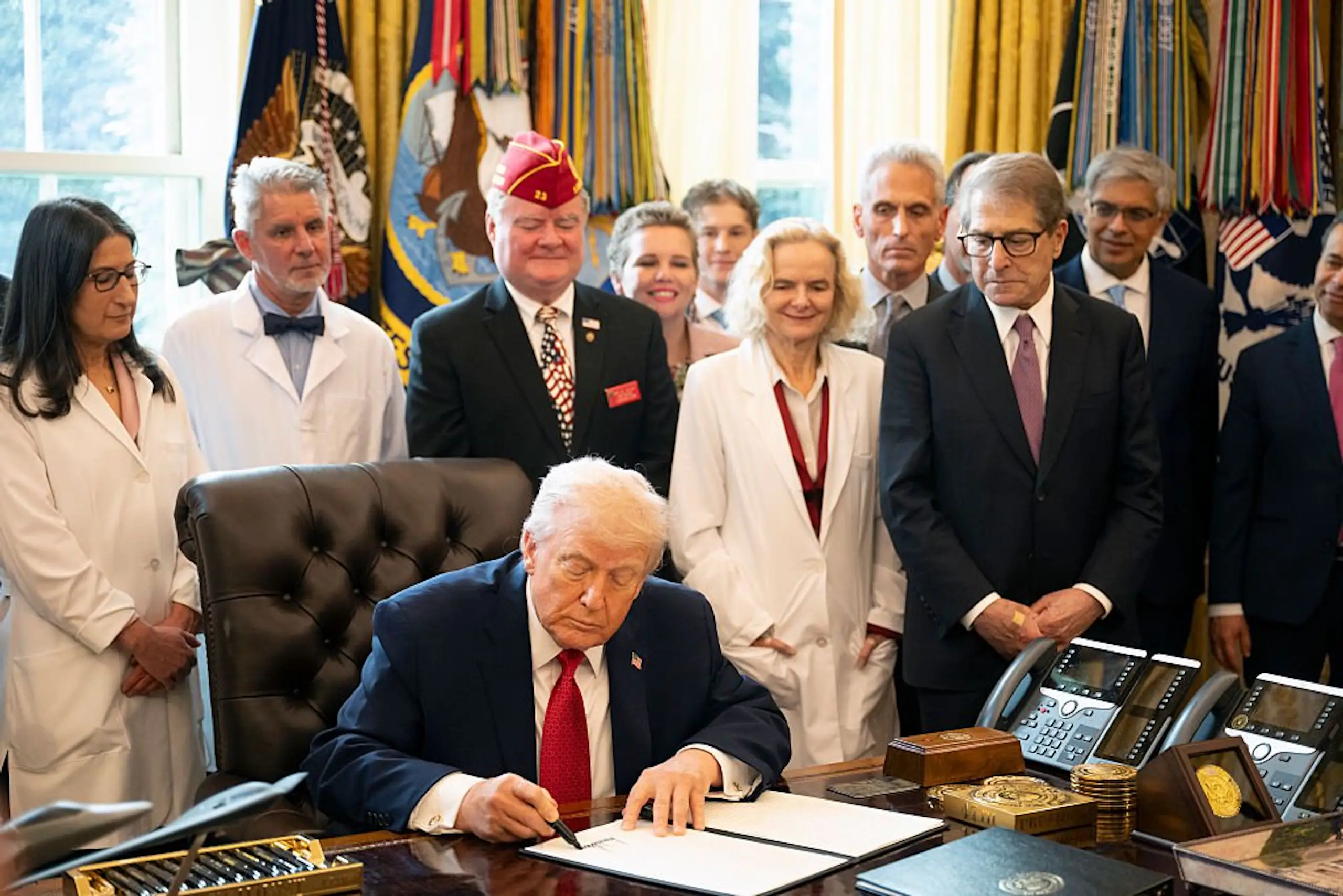 Trump signed the executive order to expand access to marijuana in December 2025. Credit: Marvin Joseph/The Washington Post via Getty Images