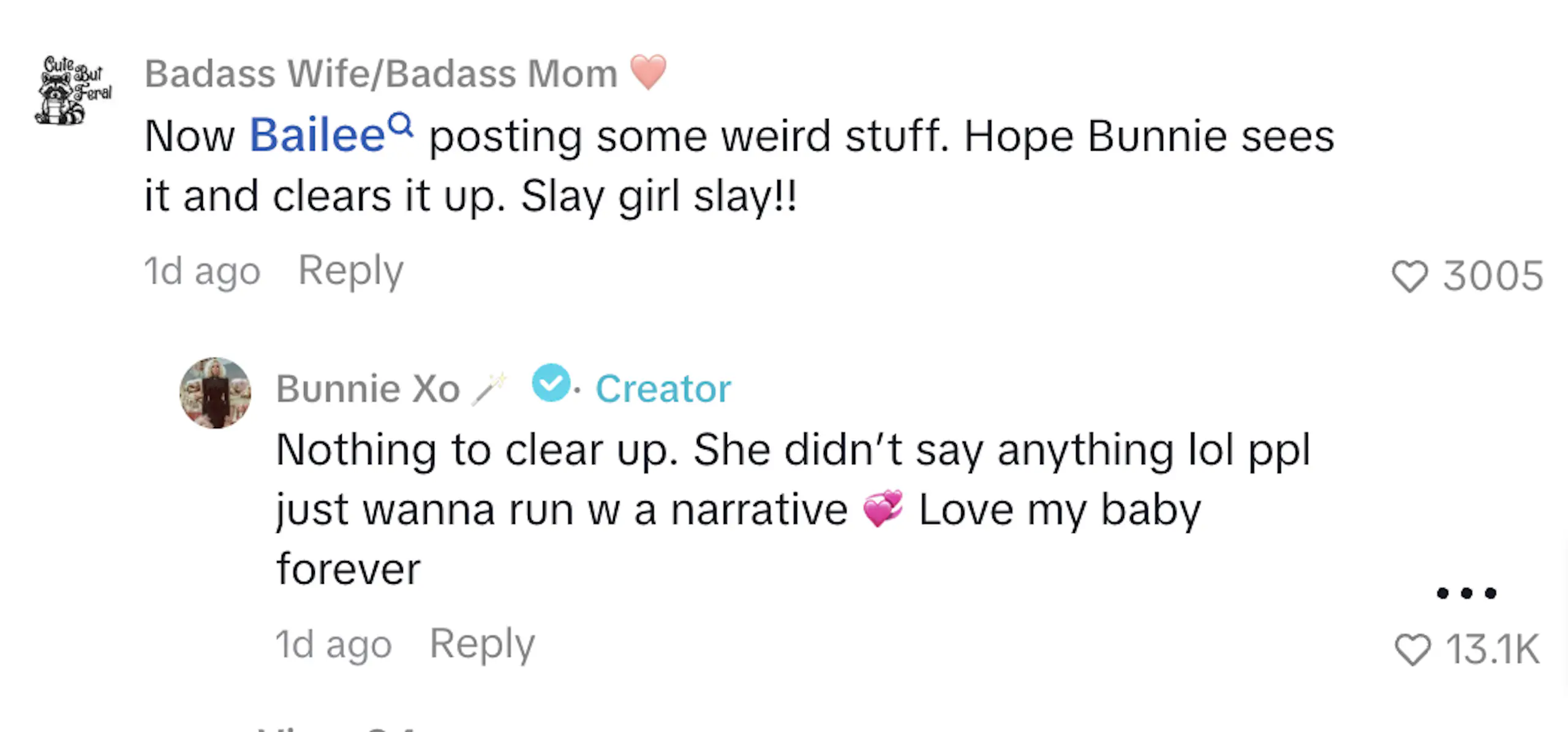 Bunnie Xo responded to a fan's comment under her TikTok. Credit: TikTok