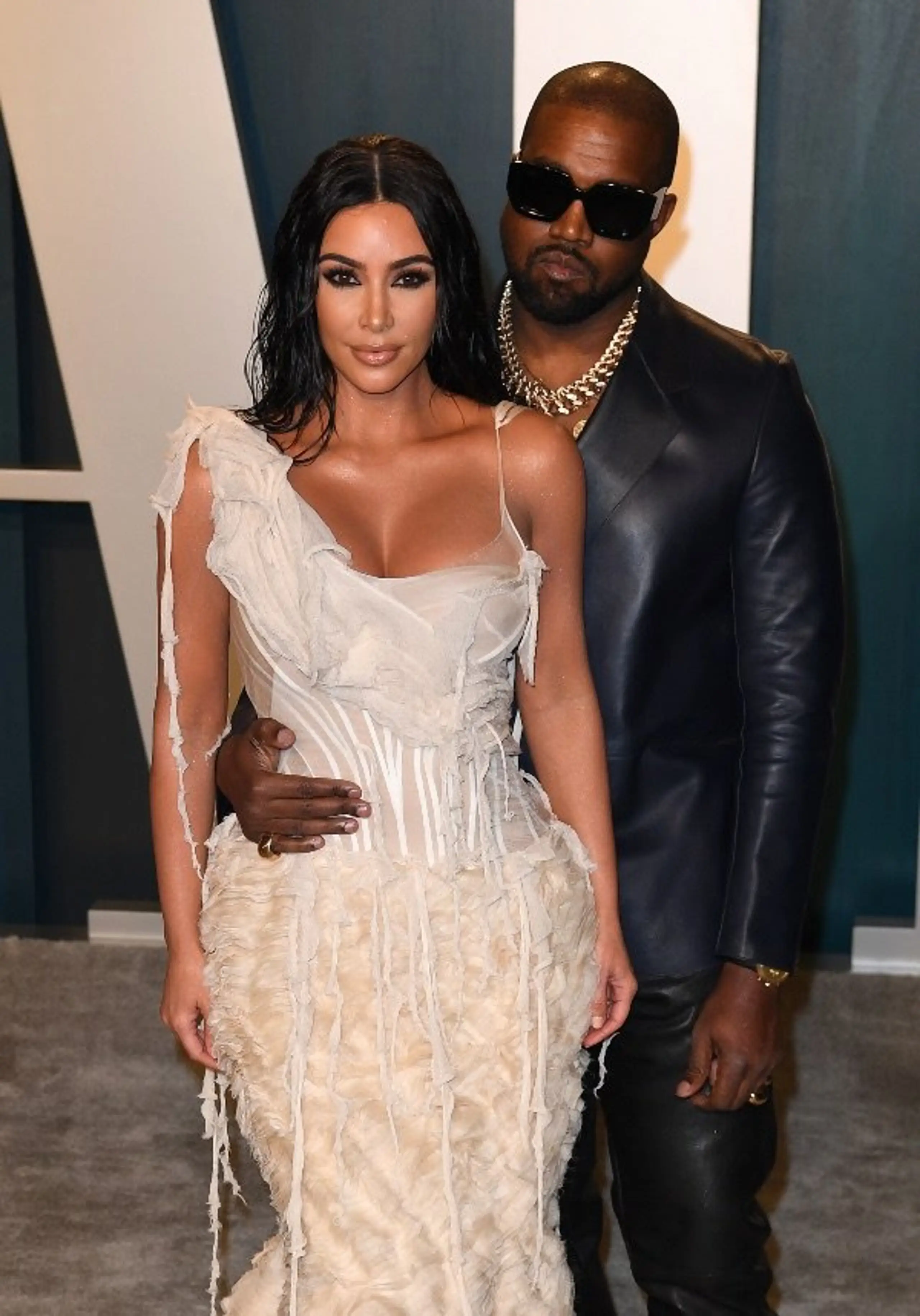 Kim Kardashian and Kanye West.