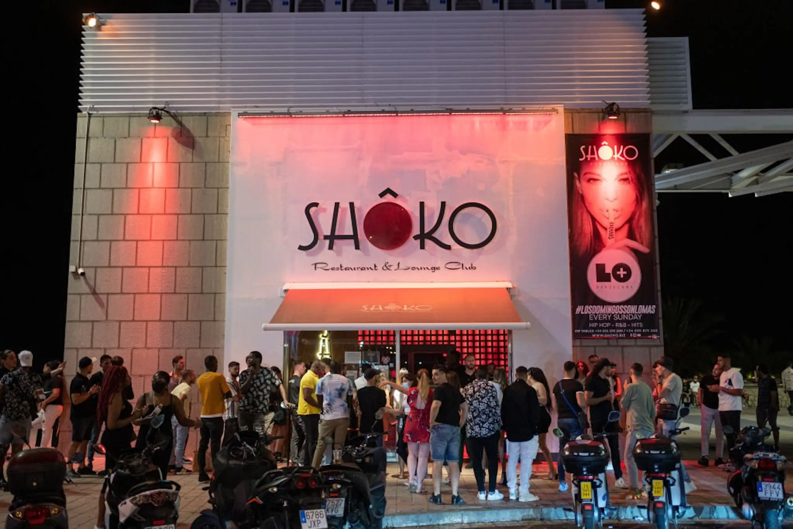 Gracey was hanging out at Barcelona’s world-famous club, Shoko, on Tuesday. Credit:	Europa Press News/Getty