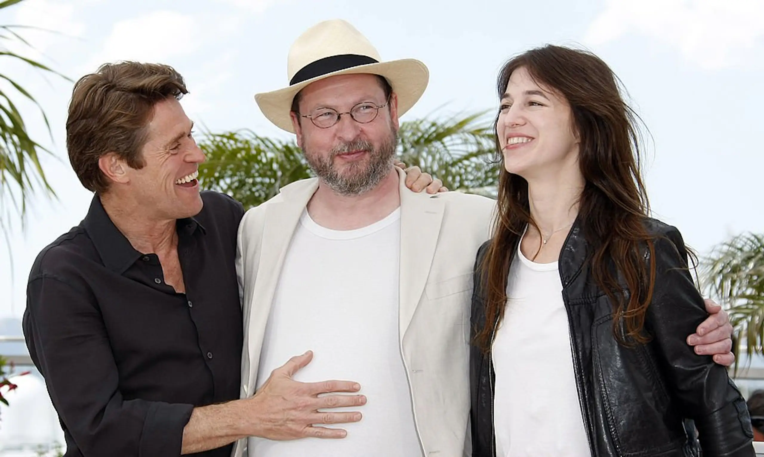 Willem Dafoe, director Lars Von Trier, and actor Charlotte Gainsbourg at the Cannes premiere of 'Antichrist'. Credit: Jean Baptiste Lacroix / FilmMagic / Getty Images.