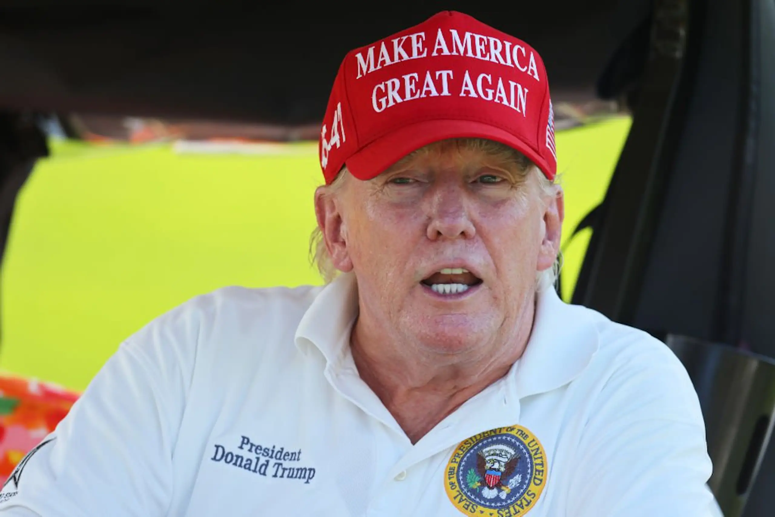 Donald Trump anointed Lahmeyer as a 'MAGA Warrior'. Credit: Mike Stobe / Getty