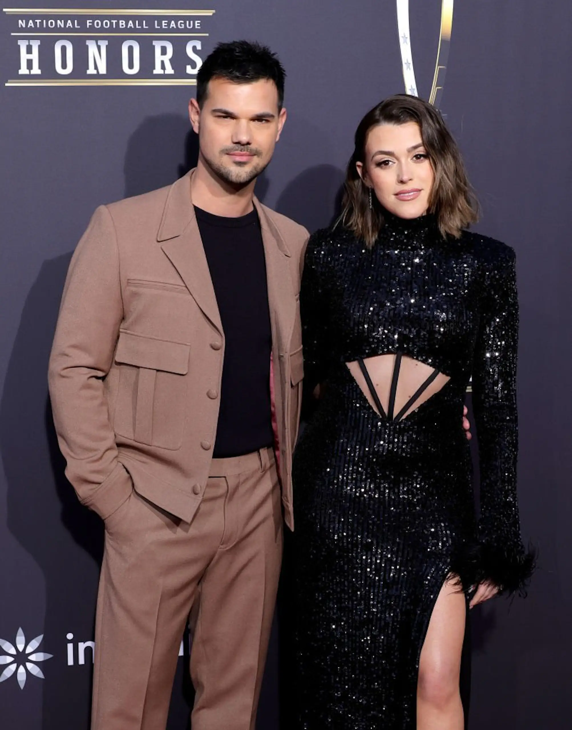 Taylor Lautner and Tay Lautner have welcomed their first baby. Credit: Ethan Miller / Getty
