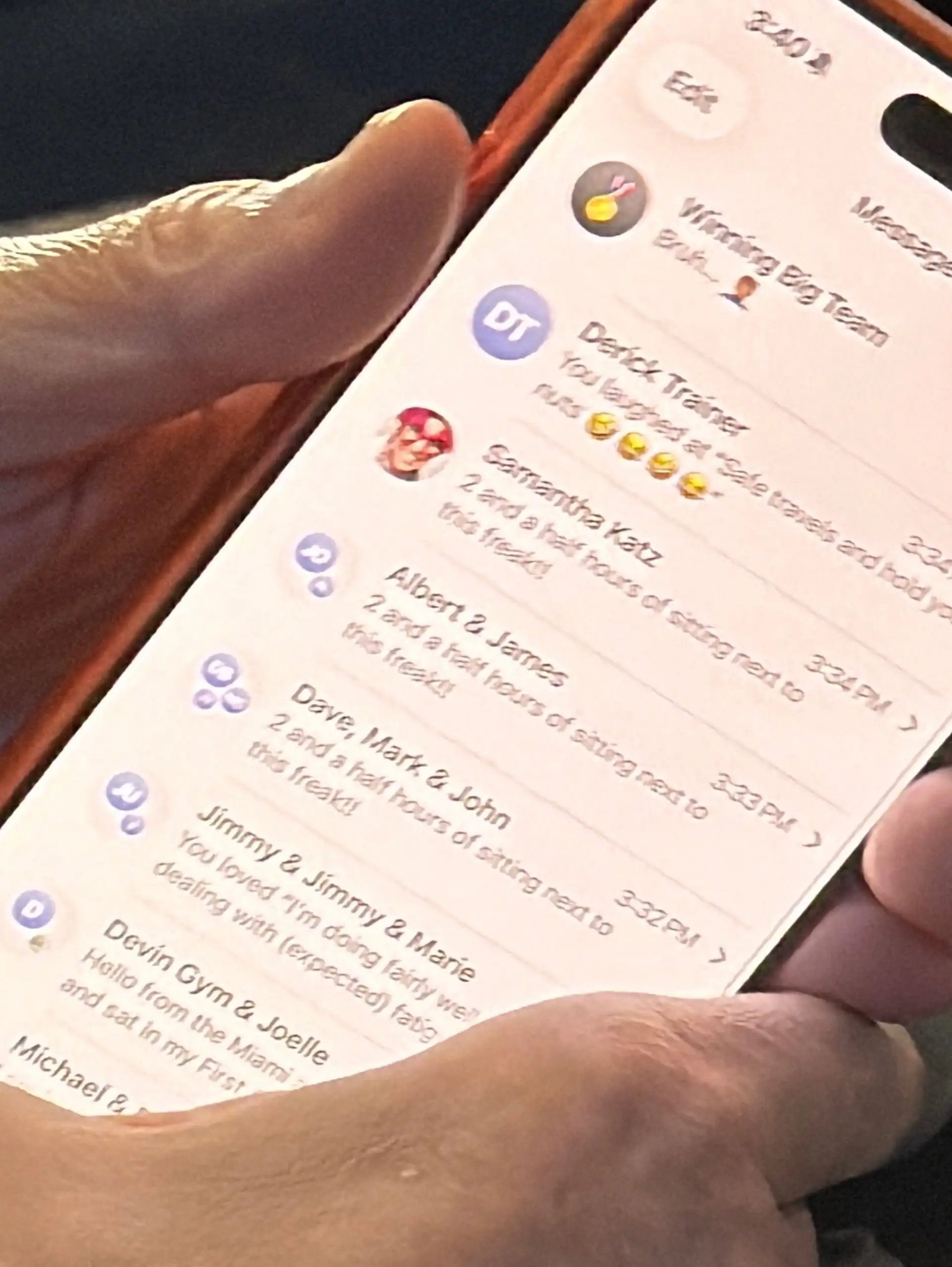 He sent the texts to many people in his phone book. Credit: Instagram