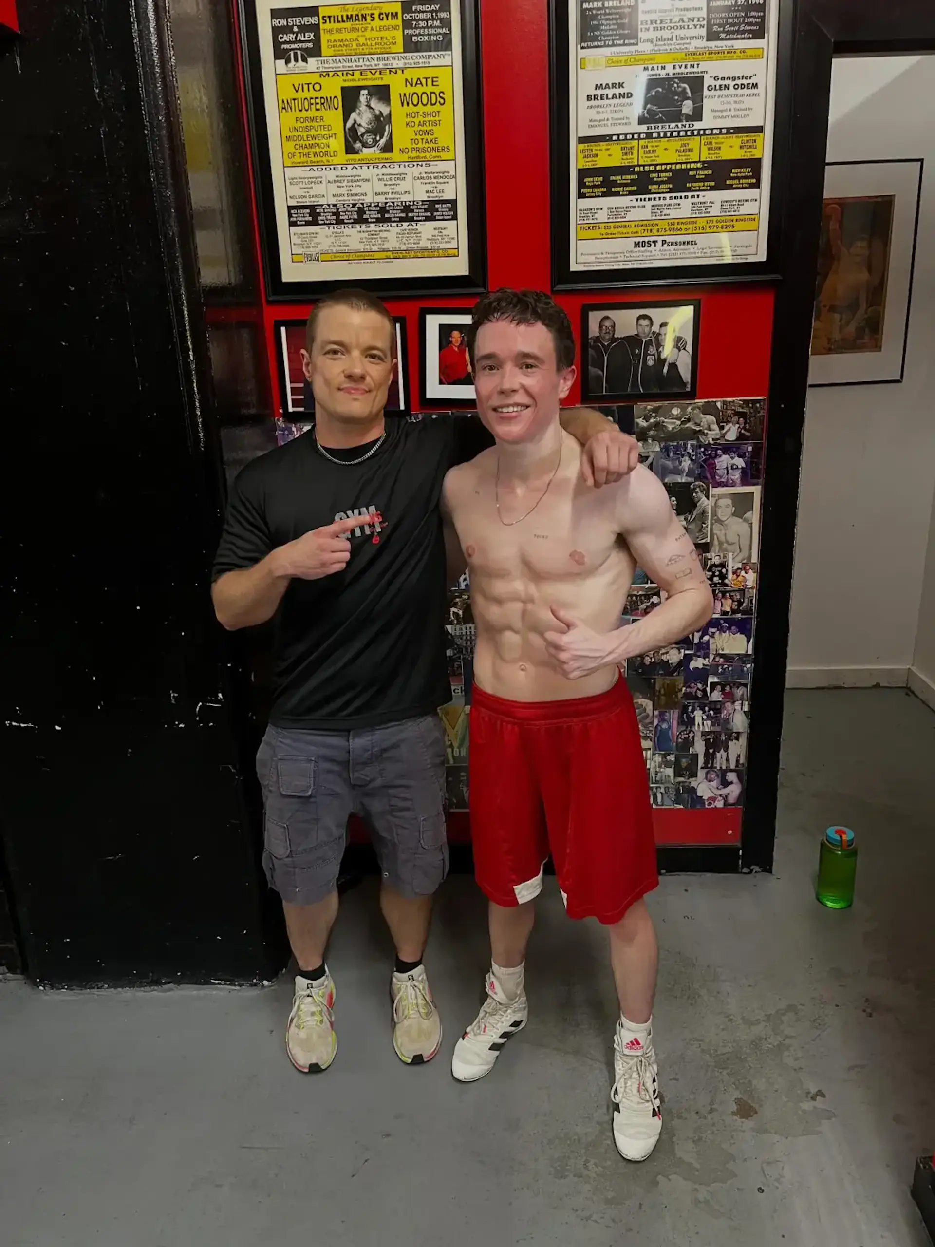 Page showed off his abs in a new gym photo. Credit: Elliot Page/Instagram