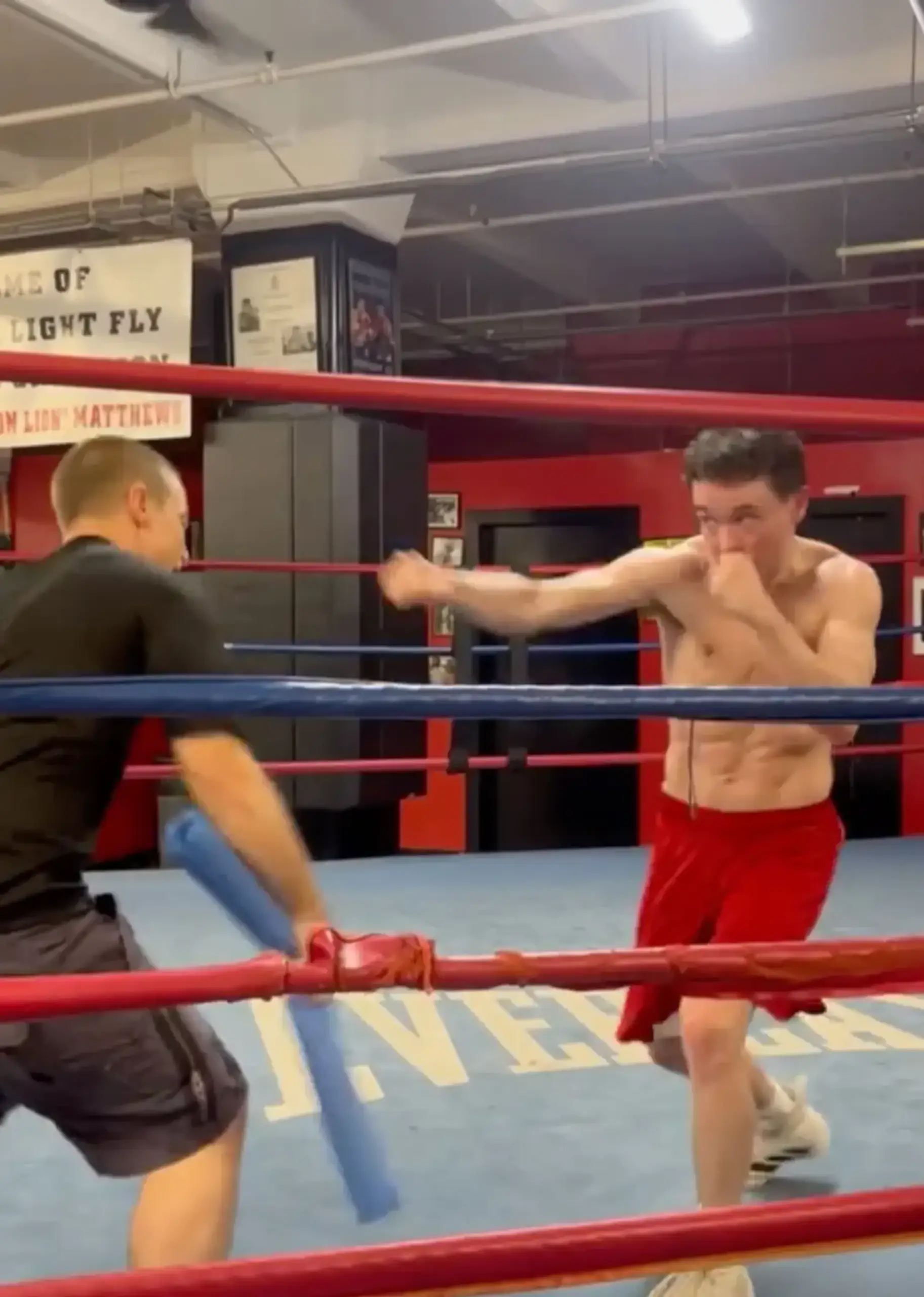 Page is clearly taking the boxing seriously. Credit: Elliot Page/Instagram