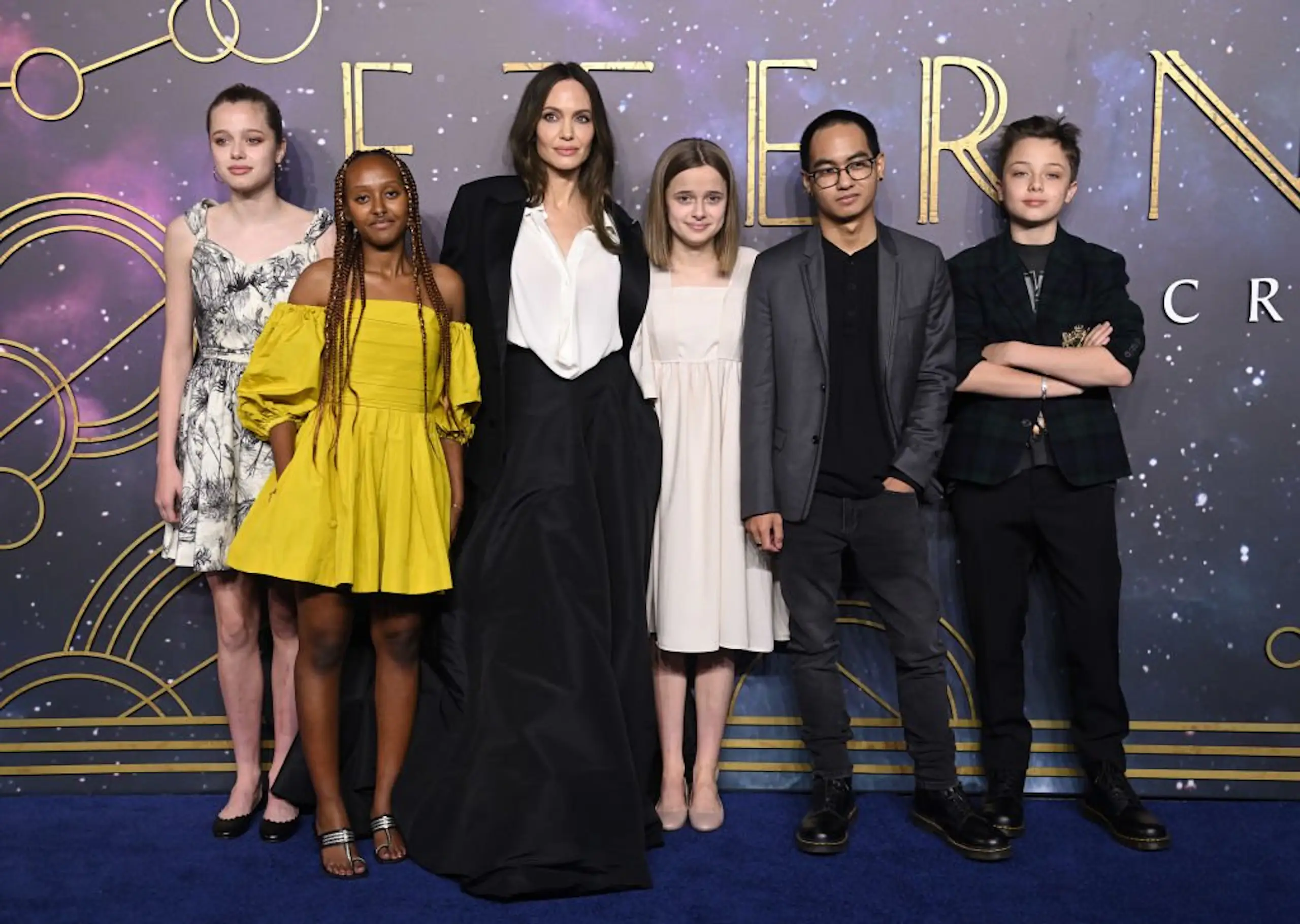 Angelina with her children, (Zahara on her right).Credit: Karwai Tang / Getty
