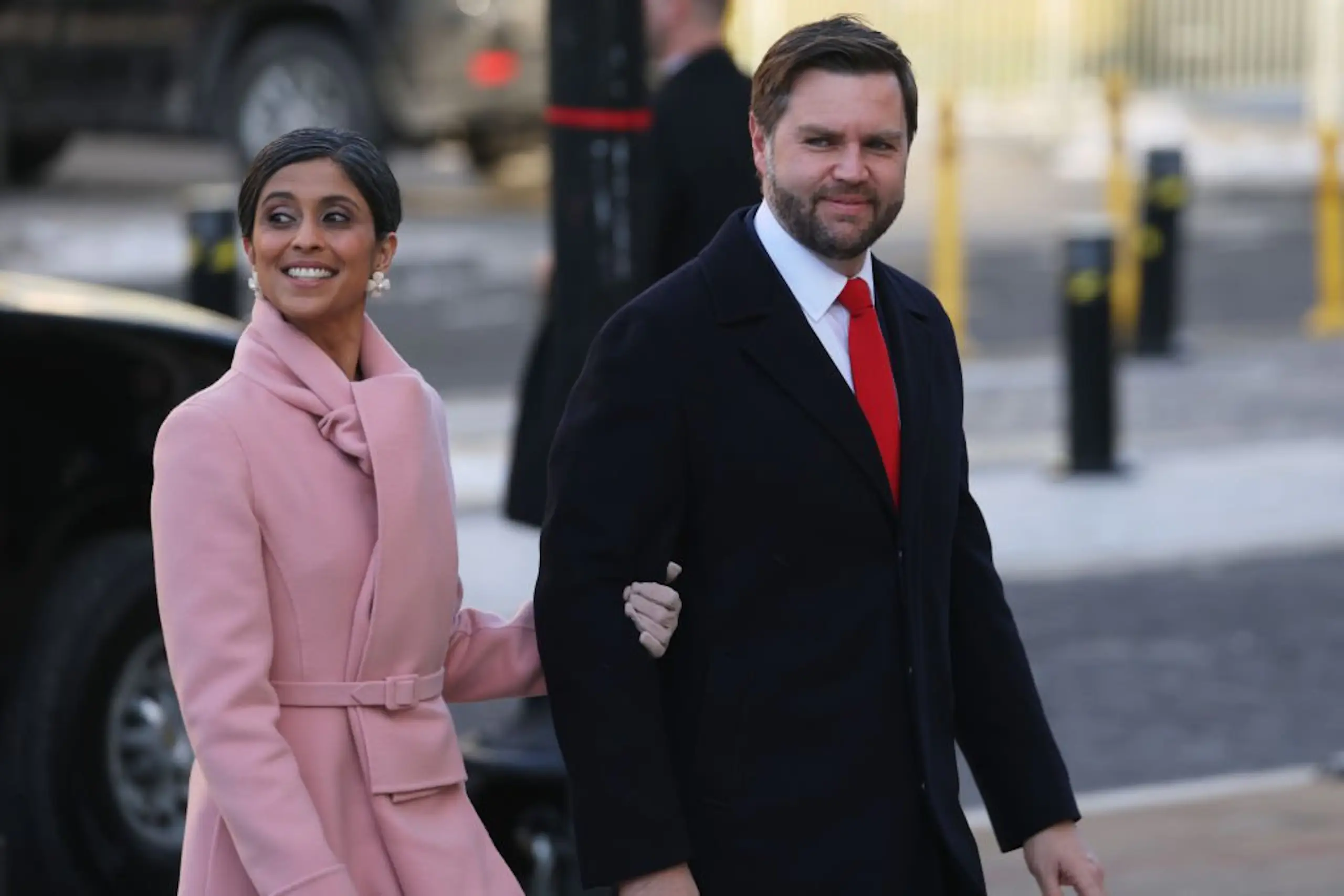 Usha and JD Vance have welcomed their fourth baby. Credit: Scott Olson / Getty