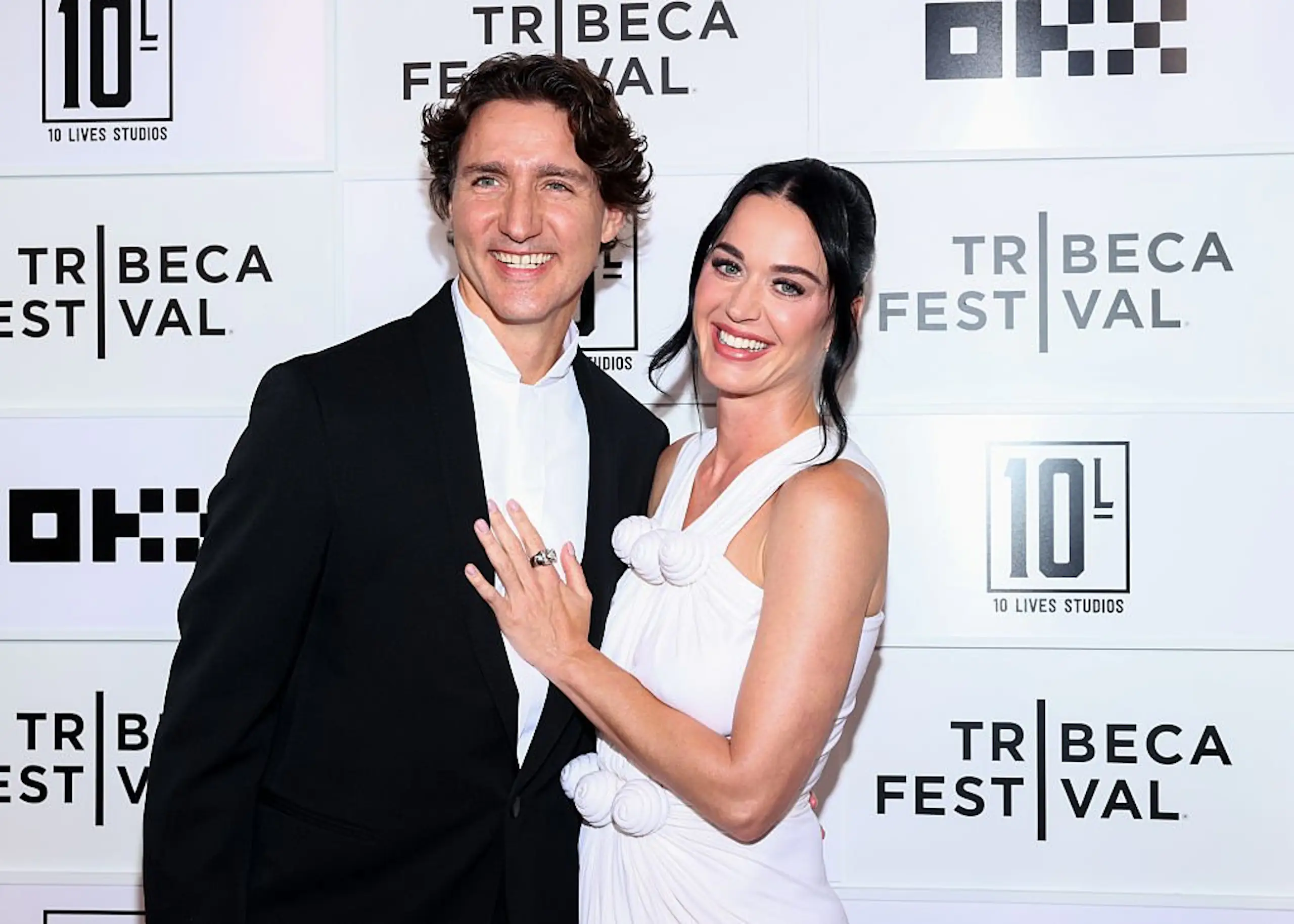 Justin Trudeau and Katy Perry at the Tribeca Festival. Credit: Stephanie Augello/Variety via Getty Images