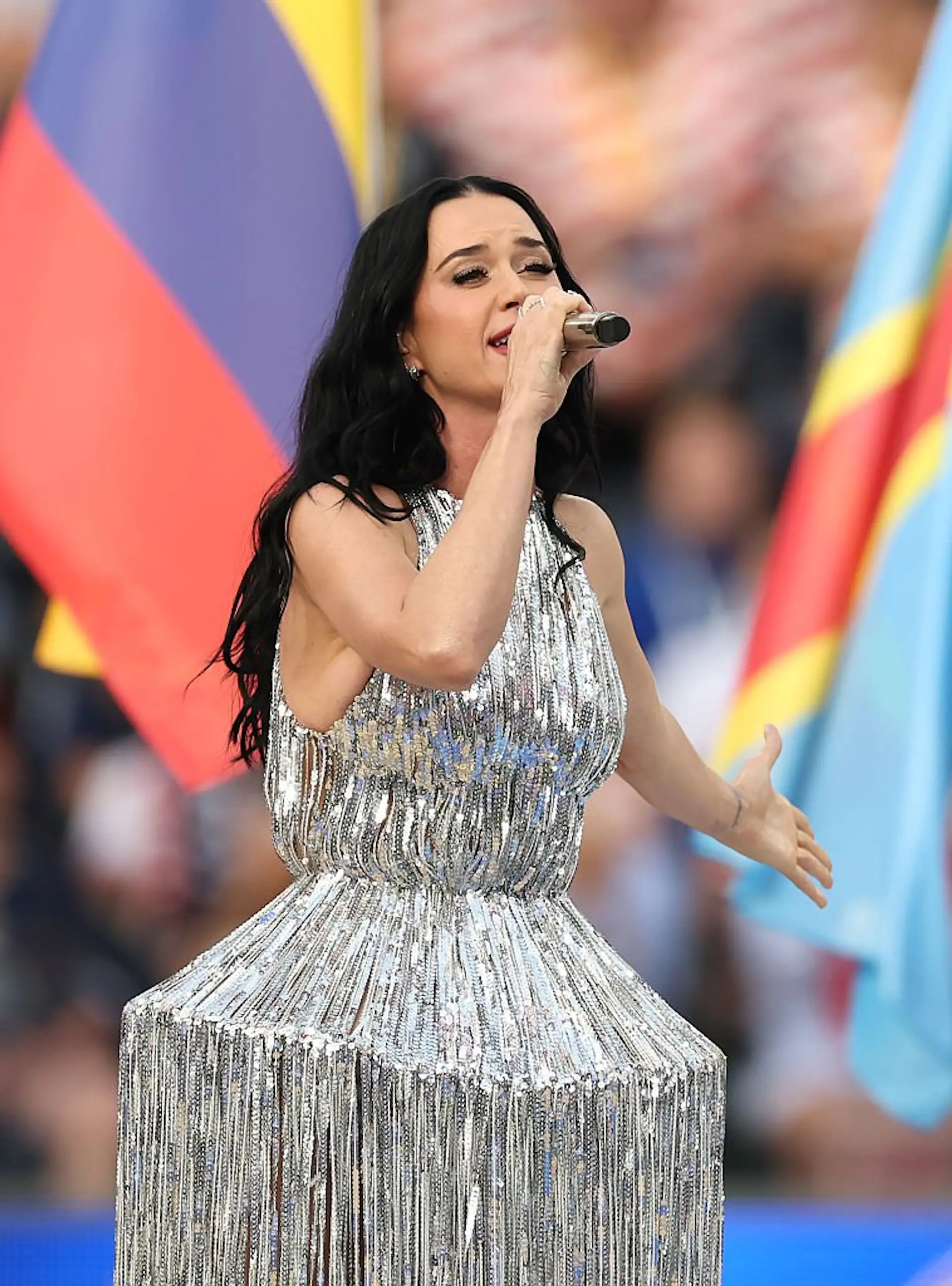 Katy Perry performed during the Parade of Nations before the World Cup match between USA and Paraguay. Credit: Jared C. Tilton - FIFA / Getty 