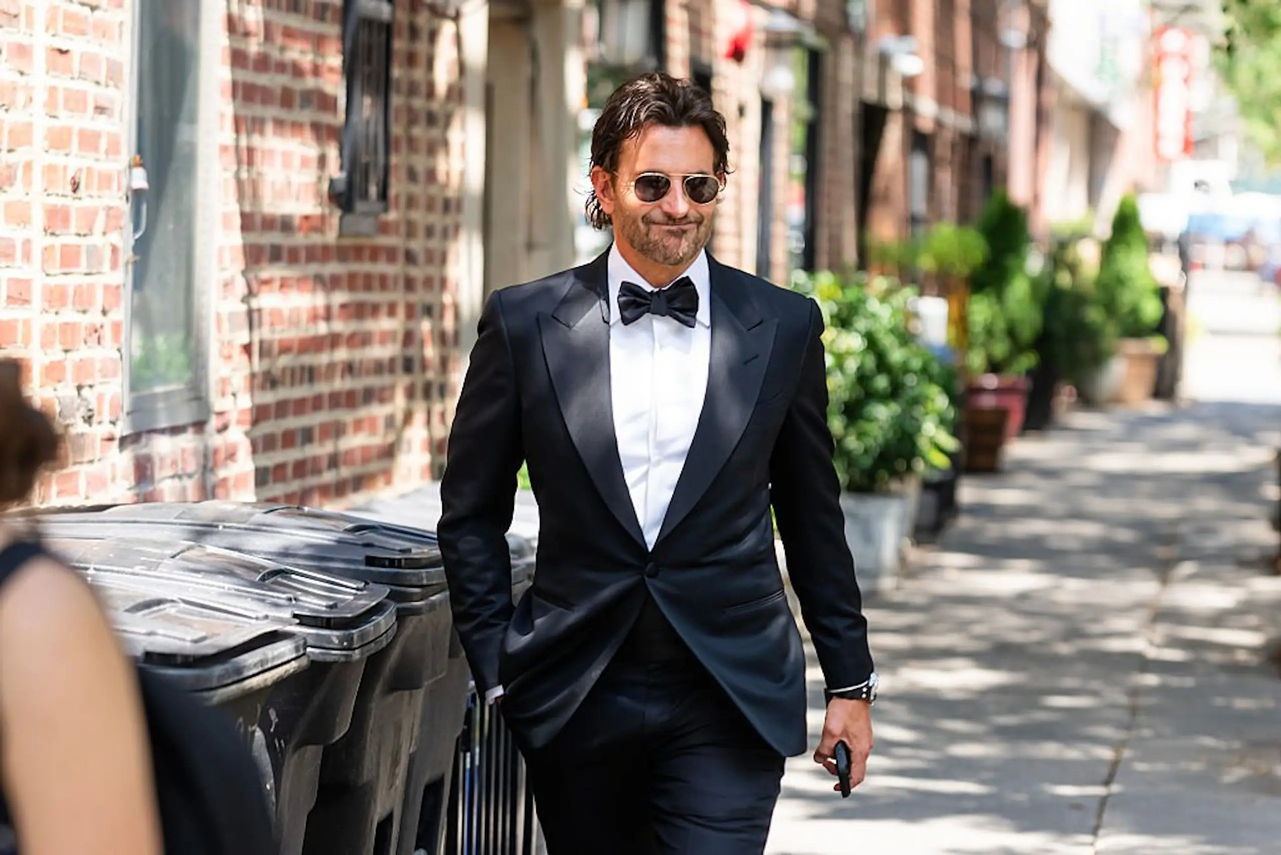 Bradley Cooper was one of many A-list celebrities spotted attending Swift and Kelce's big day, alongside girlfriend Gigi Hadid. Credit: Getty/TheStewartofNY/GC Images