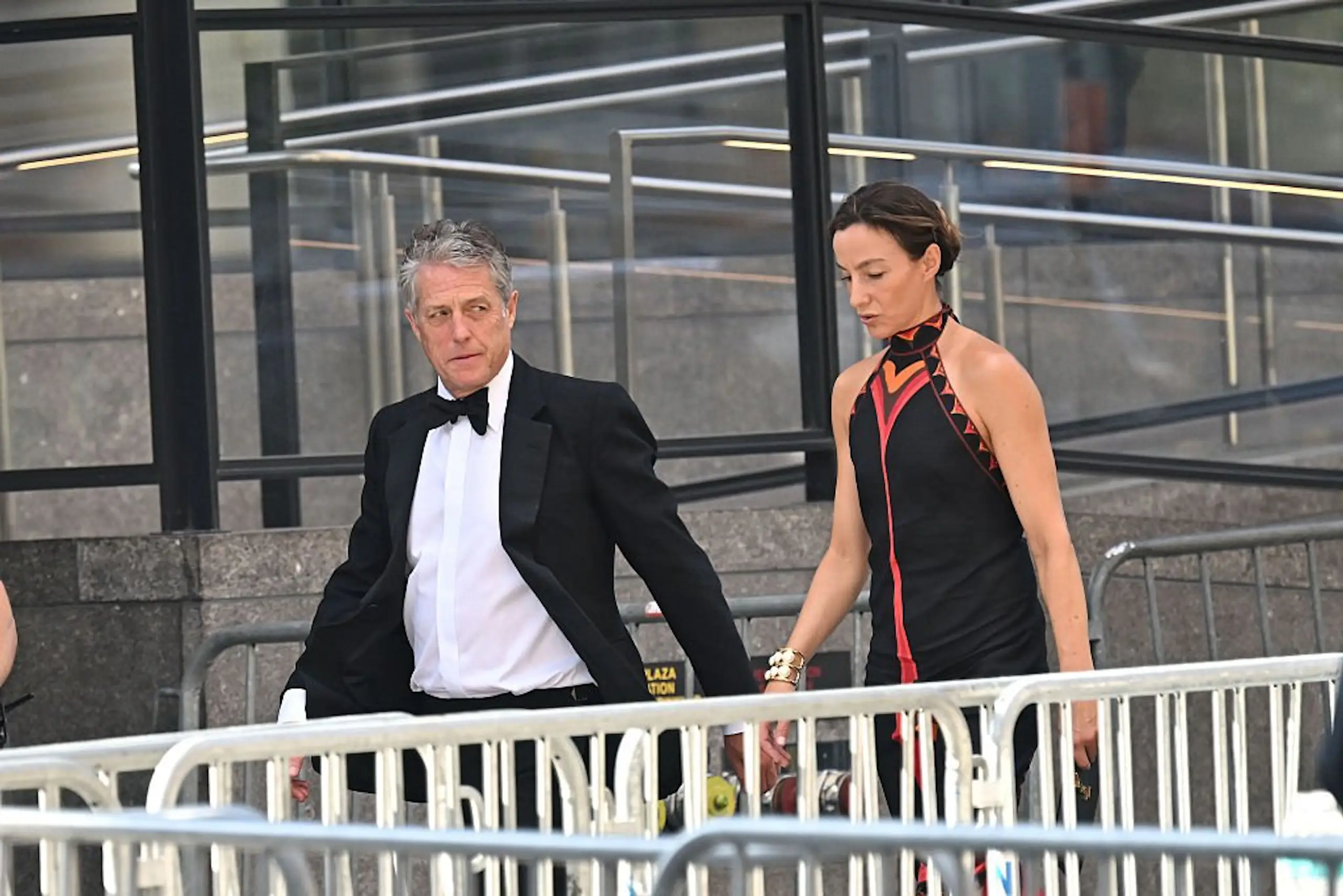 Hugh Grant and his wife were among other stars spotted attending the wedding. Credit: Roy Rochlin/Getty Images