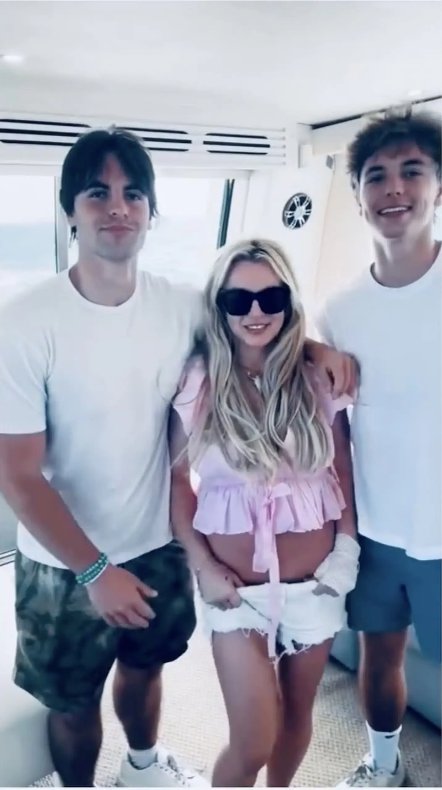 Britney Spears with both of her sons, Jayden and Sean. Credit: Instagram/Britney Spears