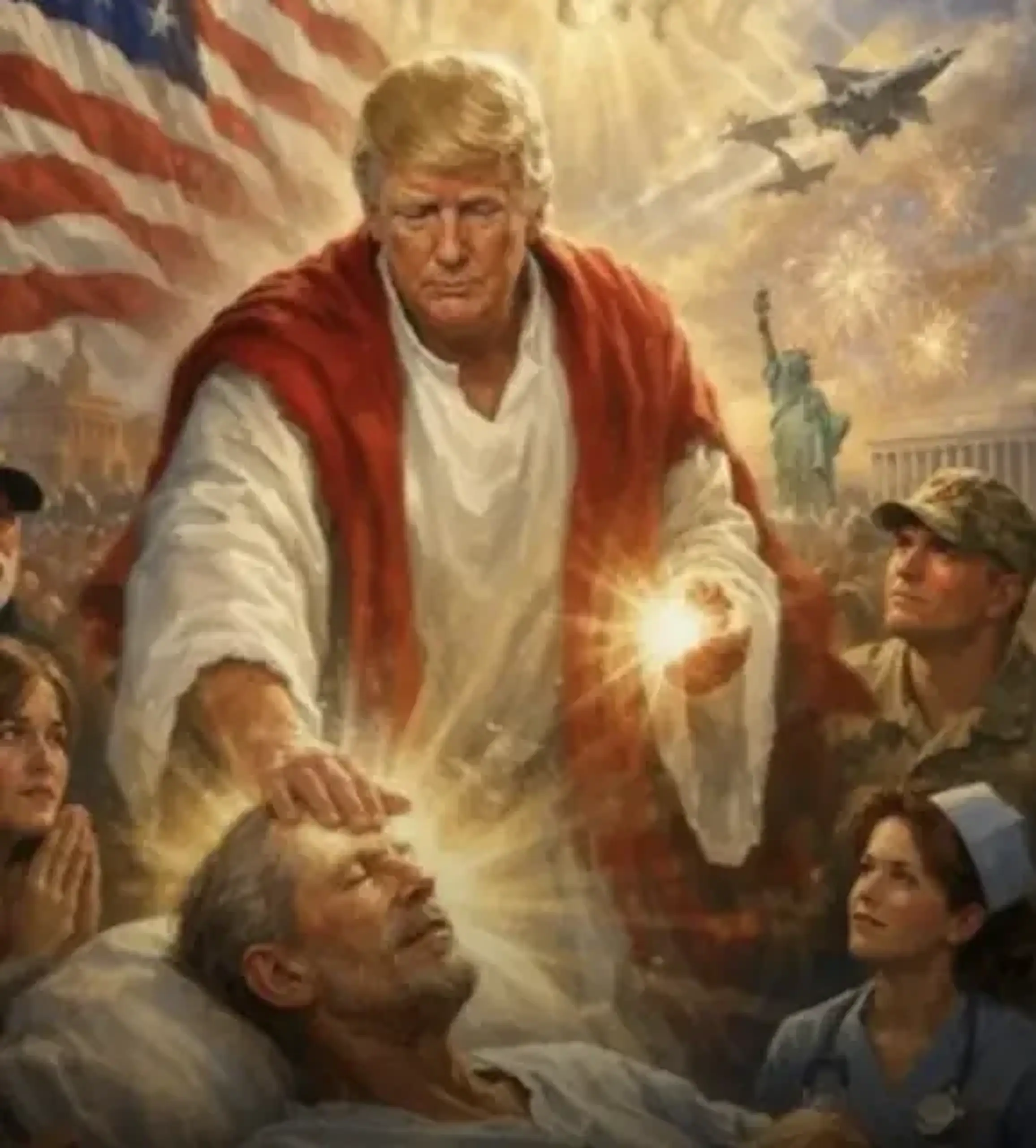 Trump has become known for his wild AI picture posts. Credit: Trump Social