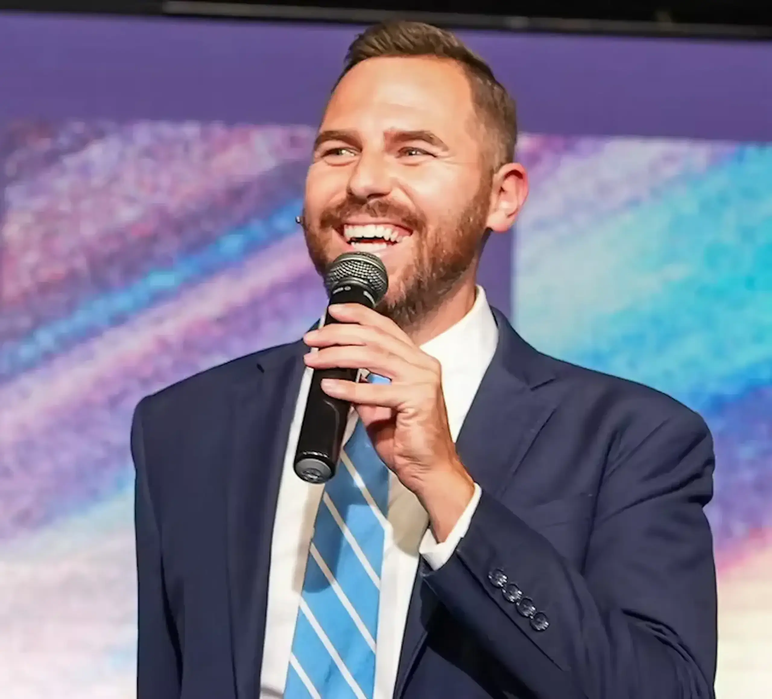 Jackson Lahmeyer admitted he cheated on his wife with a former beauty queen, days after denying any physical relationship. Credit: Jackson Laymeyer Campaign Website