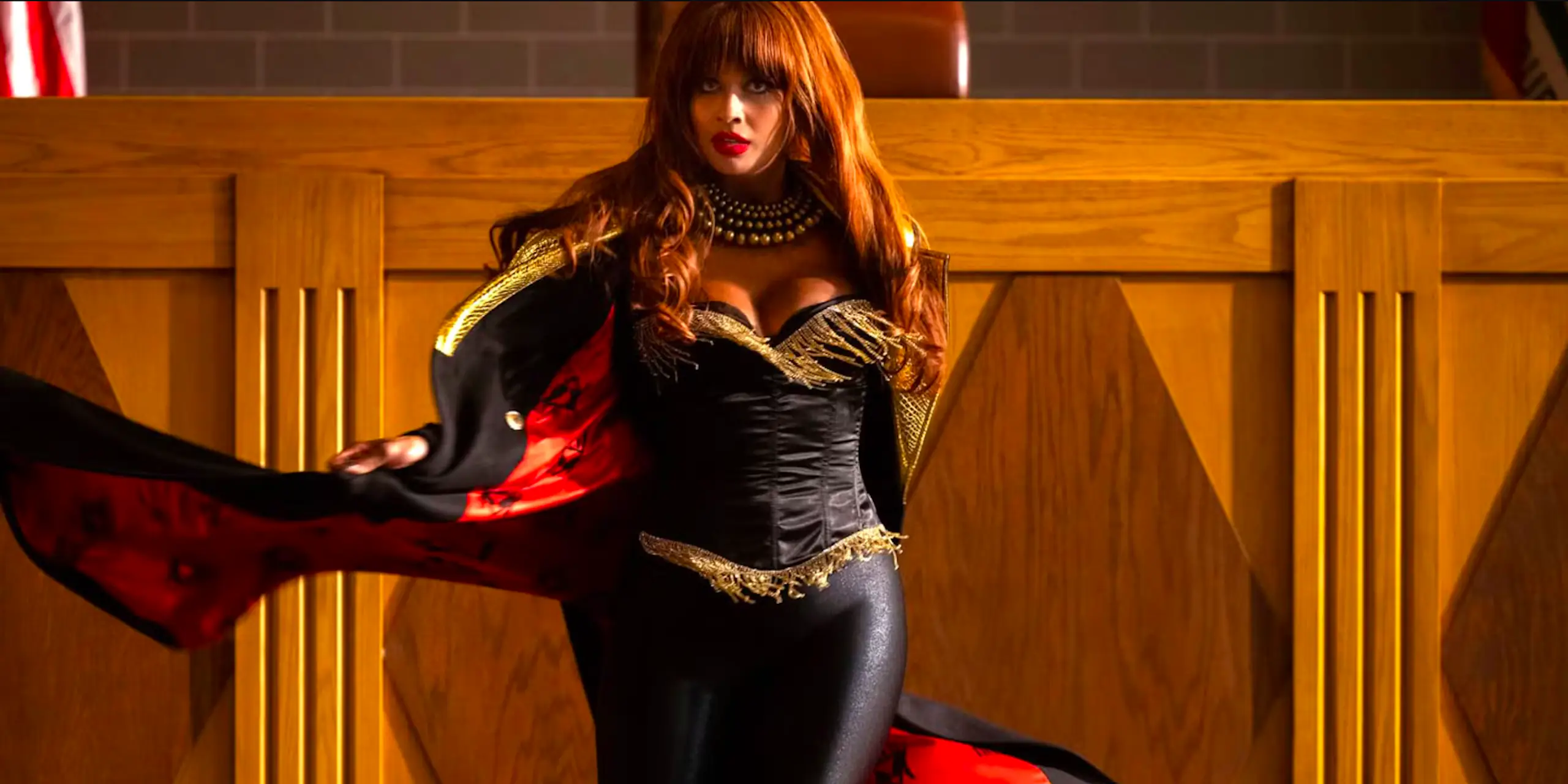 Jameela Jamil suffered an NSFW injury while filming She Hulk: Attorney at Law. Credit: Disney+
